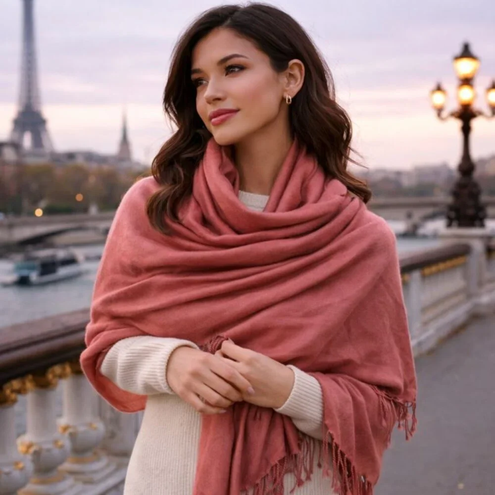 🌿 World Market Terracotta Scarf • Handcrafted Indian Artistry • Boho Chic Wrap